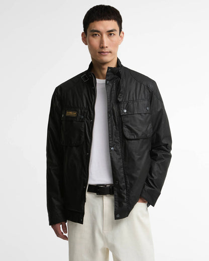 Barbour International capospalla uomo winter merton wax jacket wax cot outw MWX2601-BK11