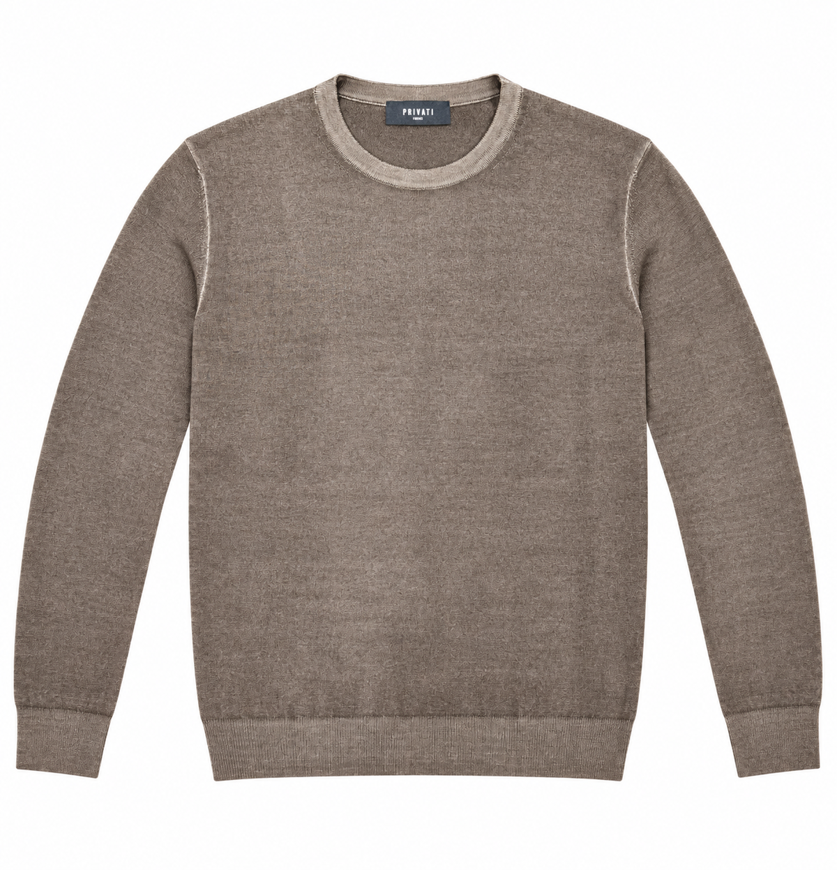 PrIvati Firenze Maglia uomo Girocollo fin 14 tinta acidato FX1130/001 MORO - immagine 1