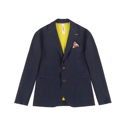 Bob Giacca uomo monopetto tessuto a maglia quadro