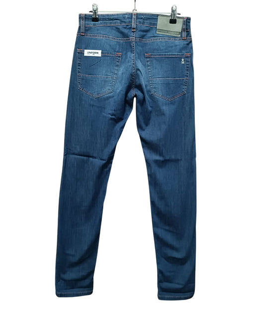 Uniform jeans uomo Barney blue denim retro regular slim