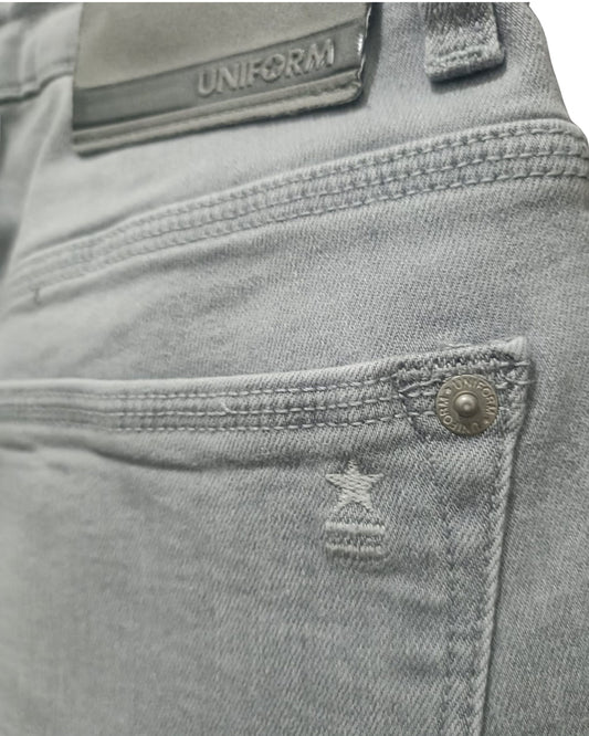 Uniform Dean jeans uomo dettaglio tasca e lavaggio grey