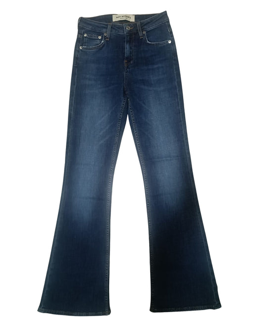 jeans donna Roy Roger’s New Roy denim blu flare vista frontale