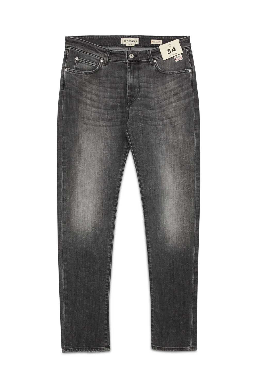 Jeans uomo Roy Roger’s modello 517 denim nero vista frontale