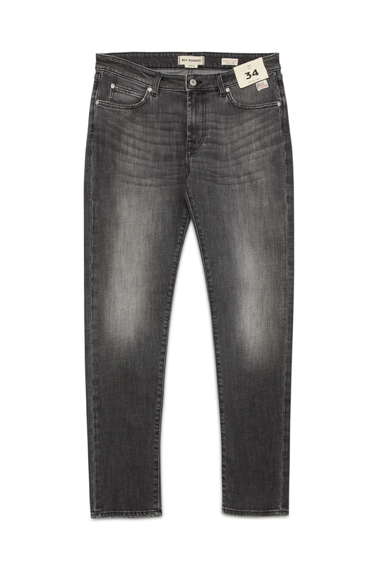 Jeans uomo Roy Roger’s modello 517 denim nero vista frontale