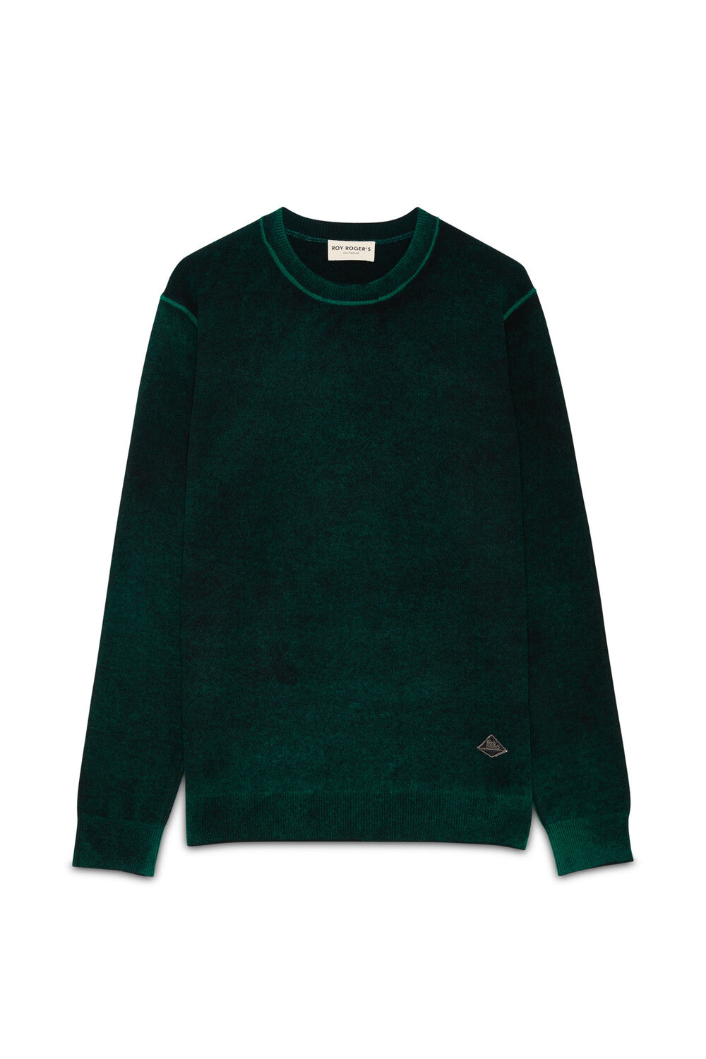 Roy Roger's maglia uomo Crew Neck MAN Merino wool printed.