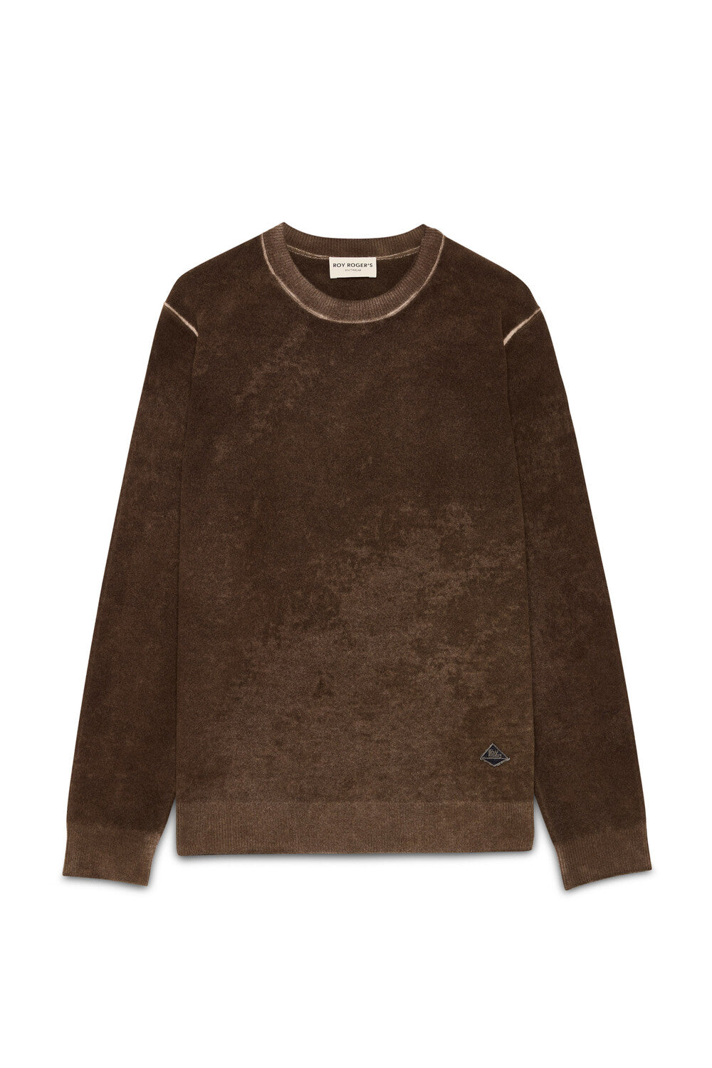 Roy Roger's maglia uomo Crew Neck MAN Merino wool printed.