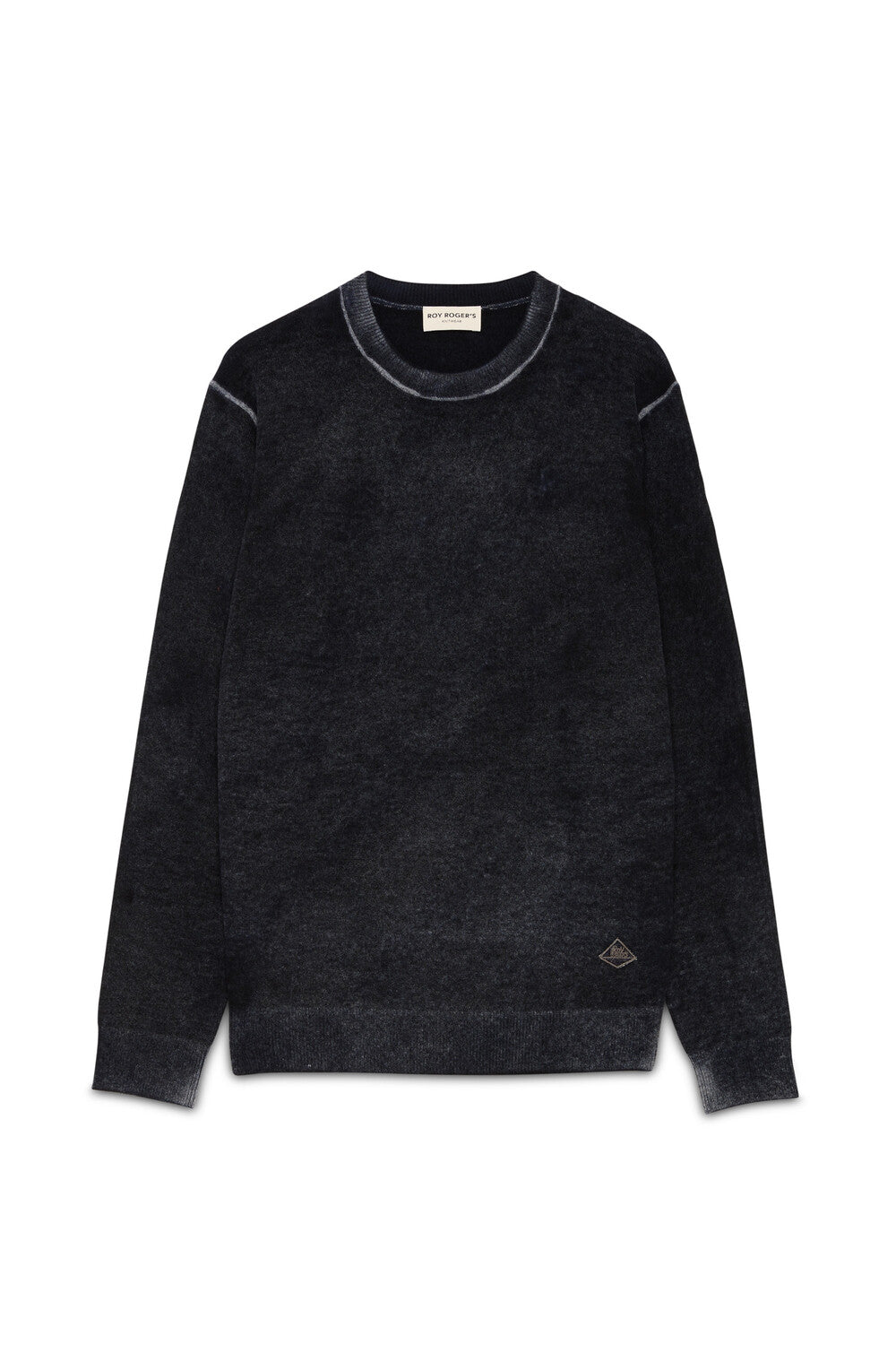 Roy Roger's maglia uomo Crew Neck MAN Merino wool printed.