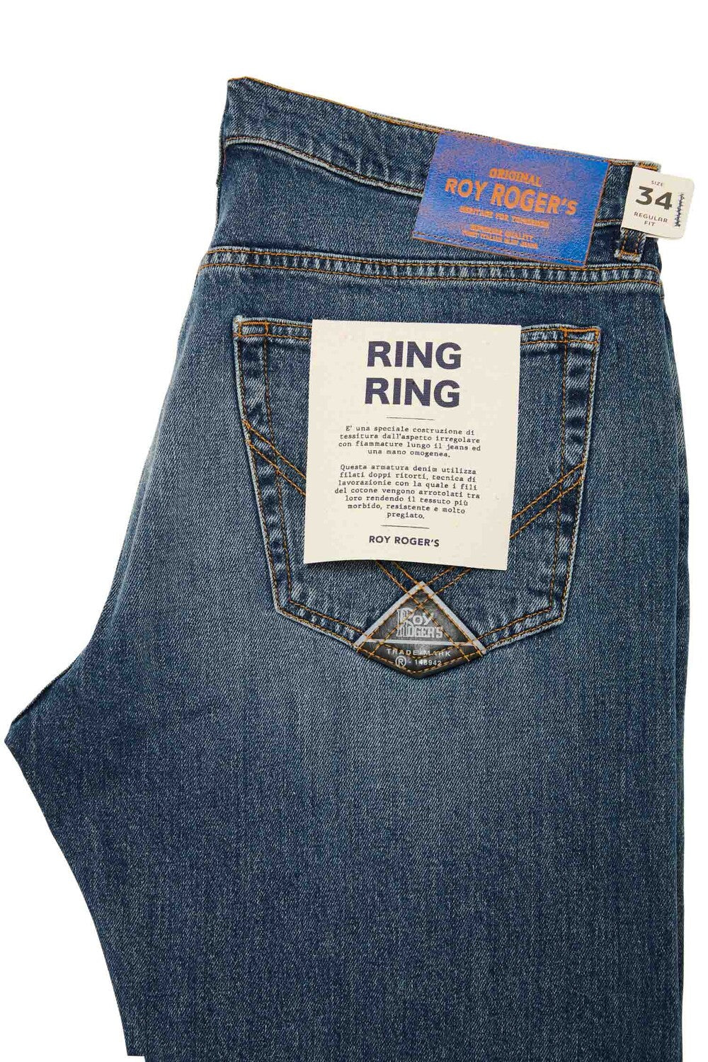 Roy Roger's JEANS uomo Cult Wide MAN Denim slub el. Ben