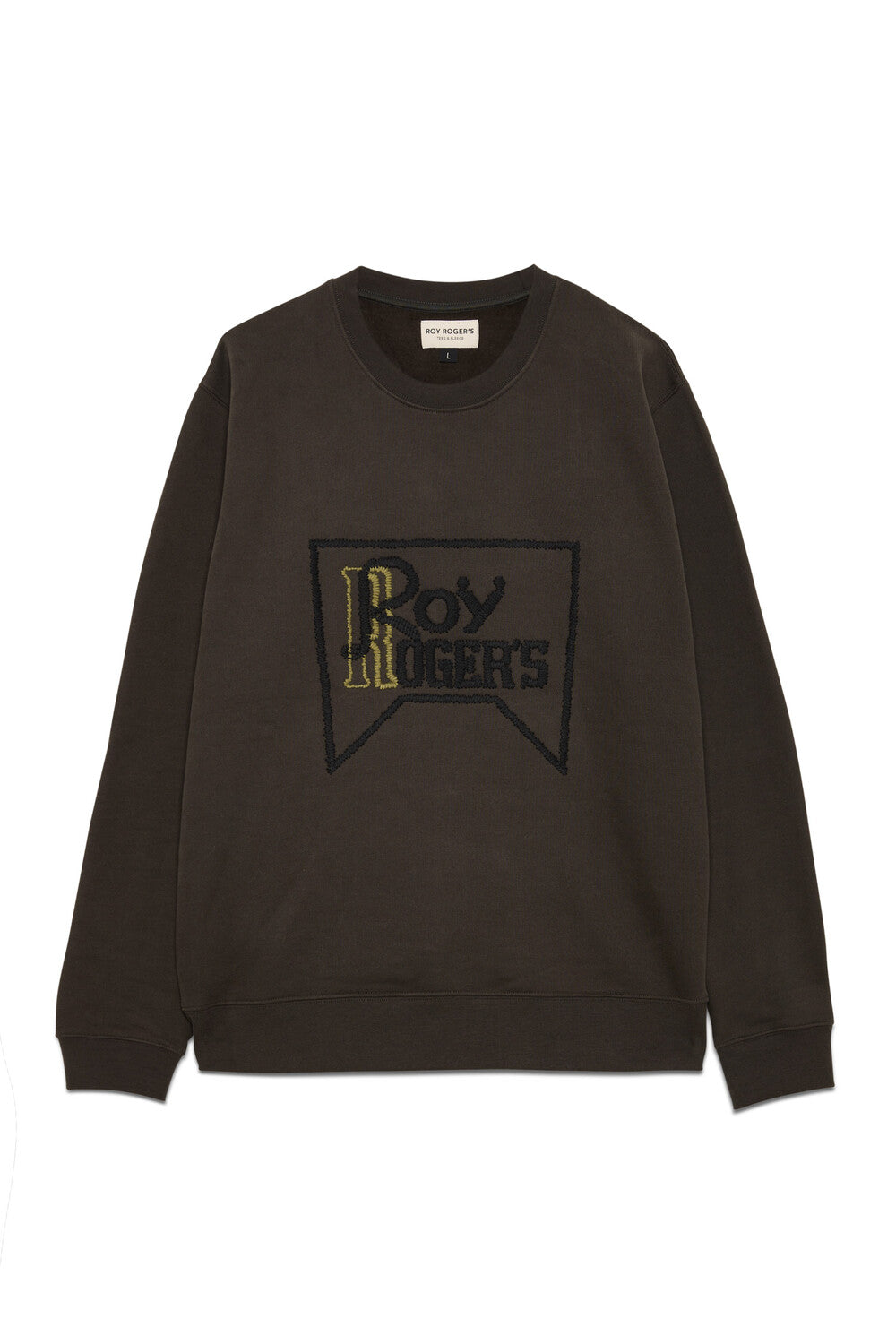 Roy Roger's maglia uomo Crew Neck MAN Sweater embroidery wool Washed