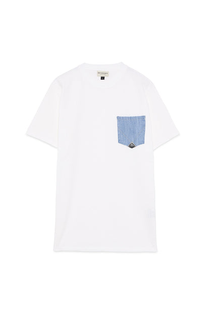 tshirt uomo casual con tasca denim
