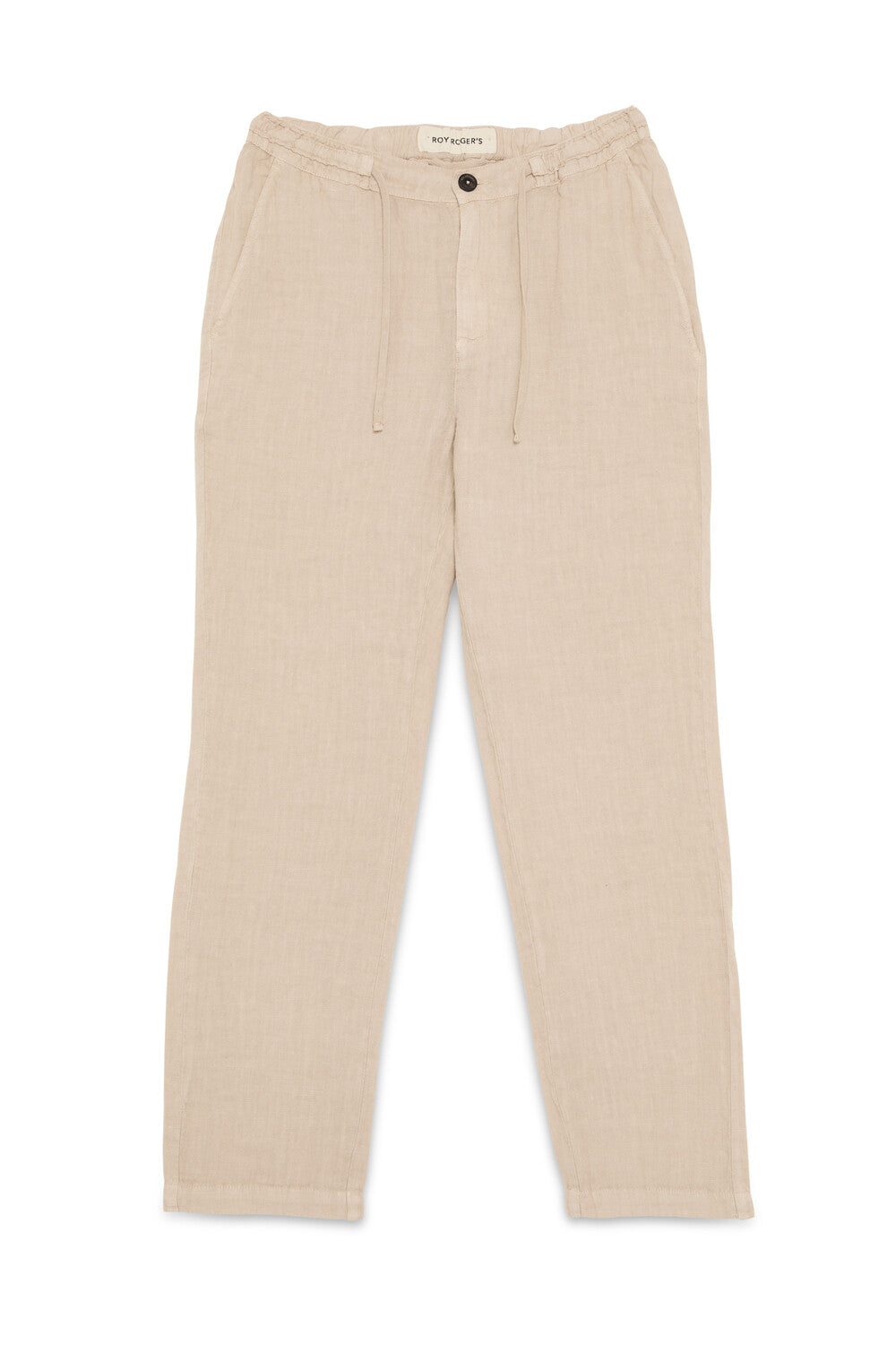 pantalone lino uomo Roy Roger’s regular fit colore sabbia