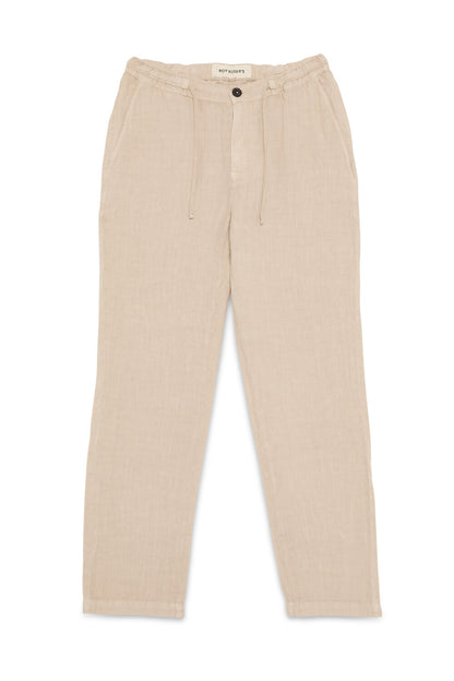 pantalone lino uomo Roy Roger’s regular fit colore sabbia