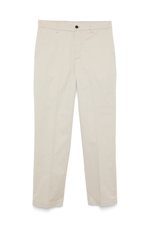 Roy Roger's Starck chino pantalone uomo in gabardina elasticizzata washed mastice regular fit