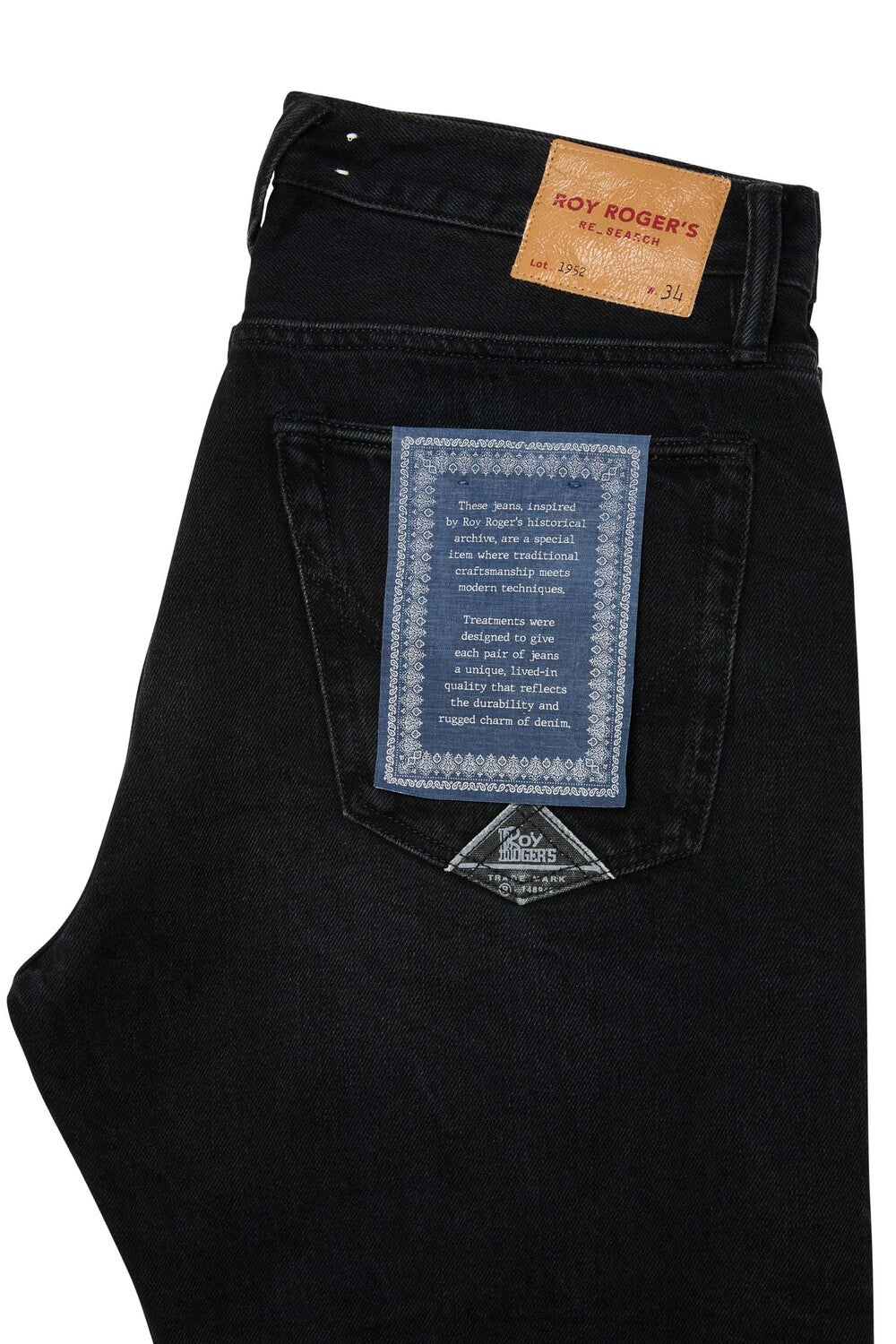Roy Roger's JEANS uomo Cult Wide RE-SEARCH Denim black Nolita
