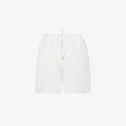 shorts donna sun68 lino bianco panna