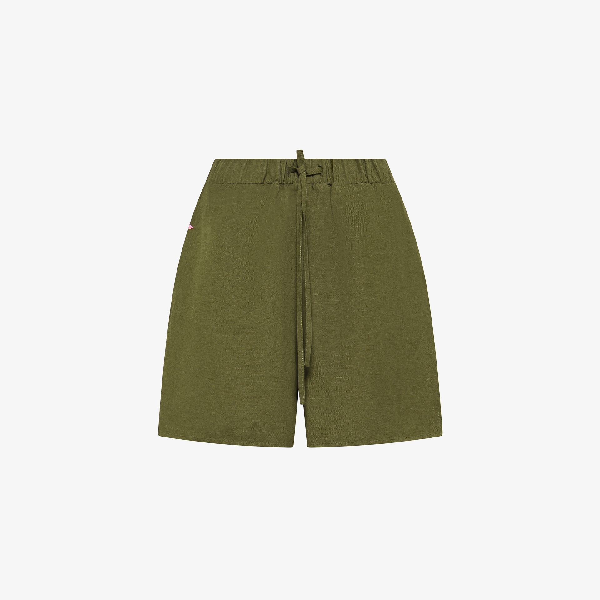 shorts donna sun68 lino verde scuro