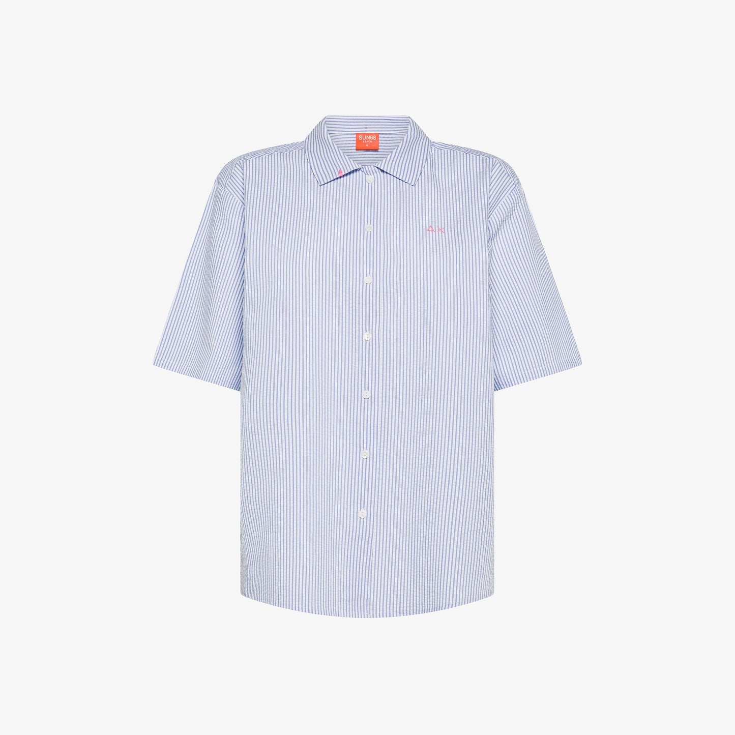 camicia donna sun68 righe bianco azzurro