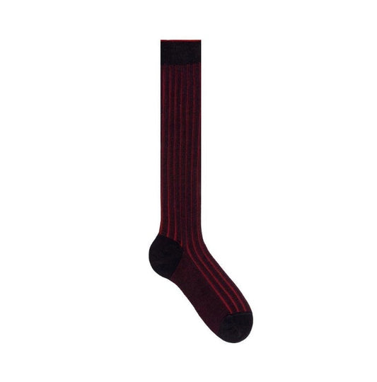 Gallo long cotton socks with ribbed pattern