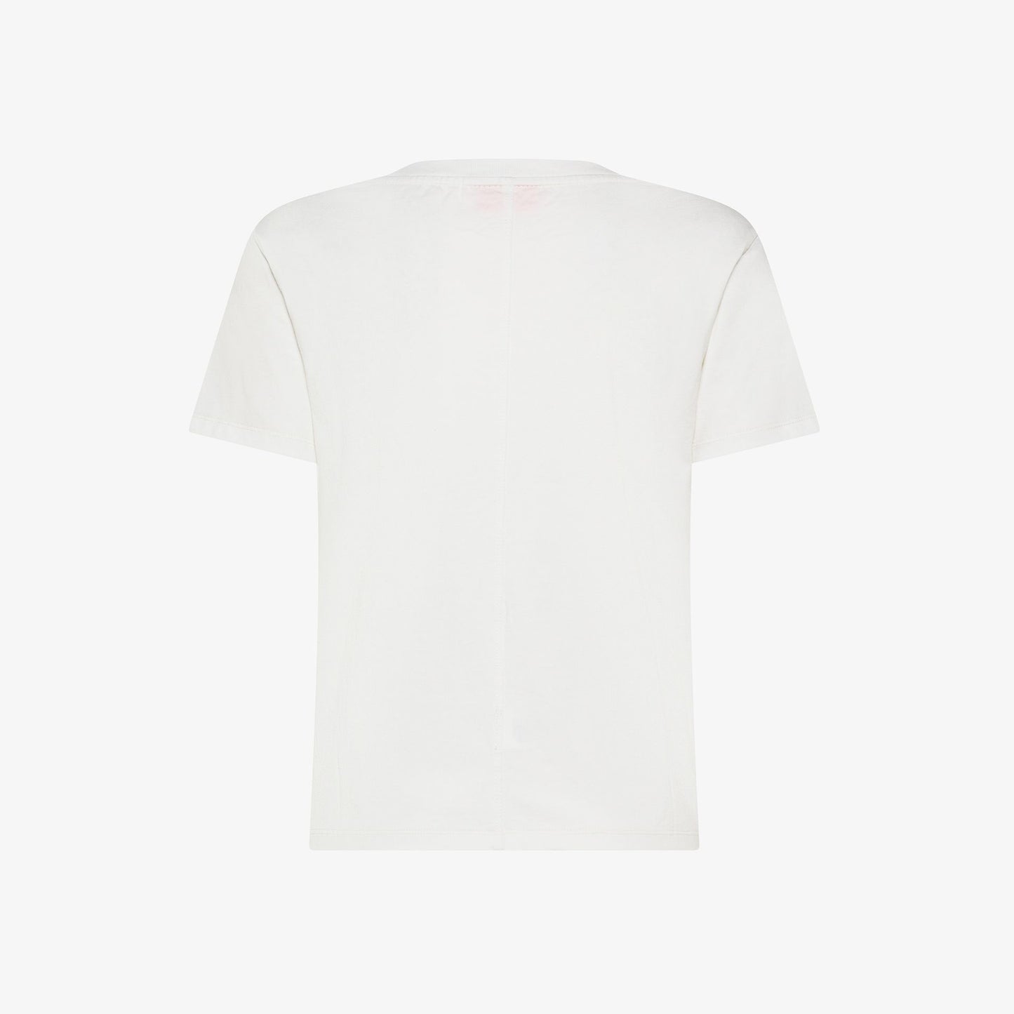 Sun68 women's off-white special dyed cotton t-shirt with neon embroidery