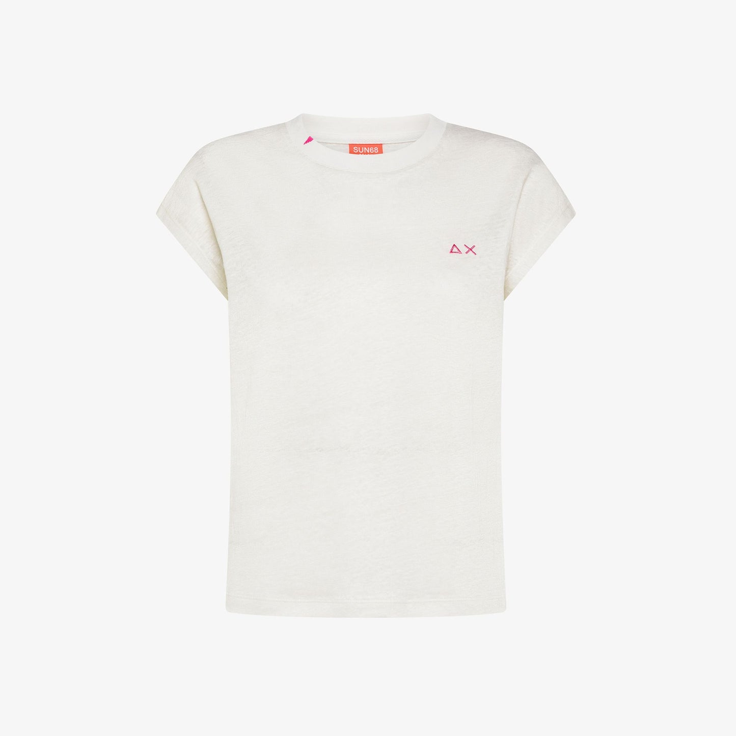 t shirt donna sun68 lino bianco panna