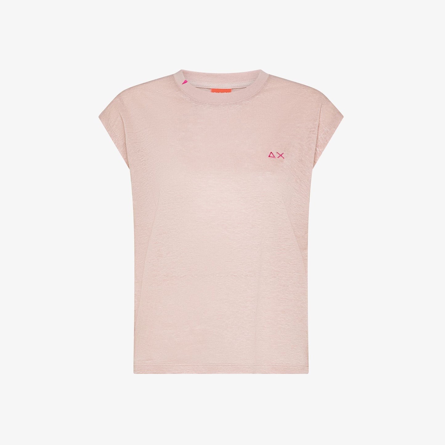 t shirt donna sun68 lino rosa porcellana