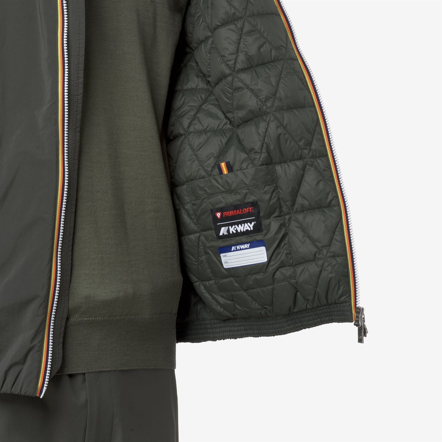 K-WAY JACK PLAIN WARM Green Blackish dettaglio prodotto