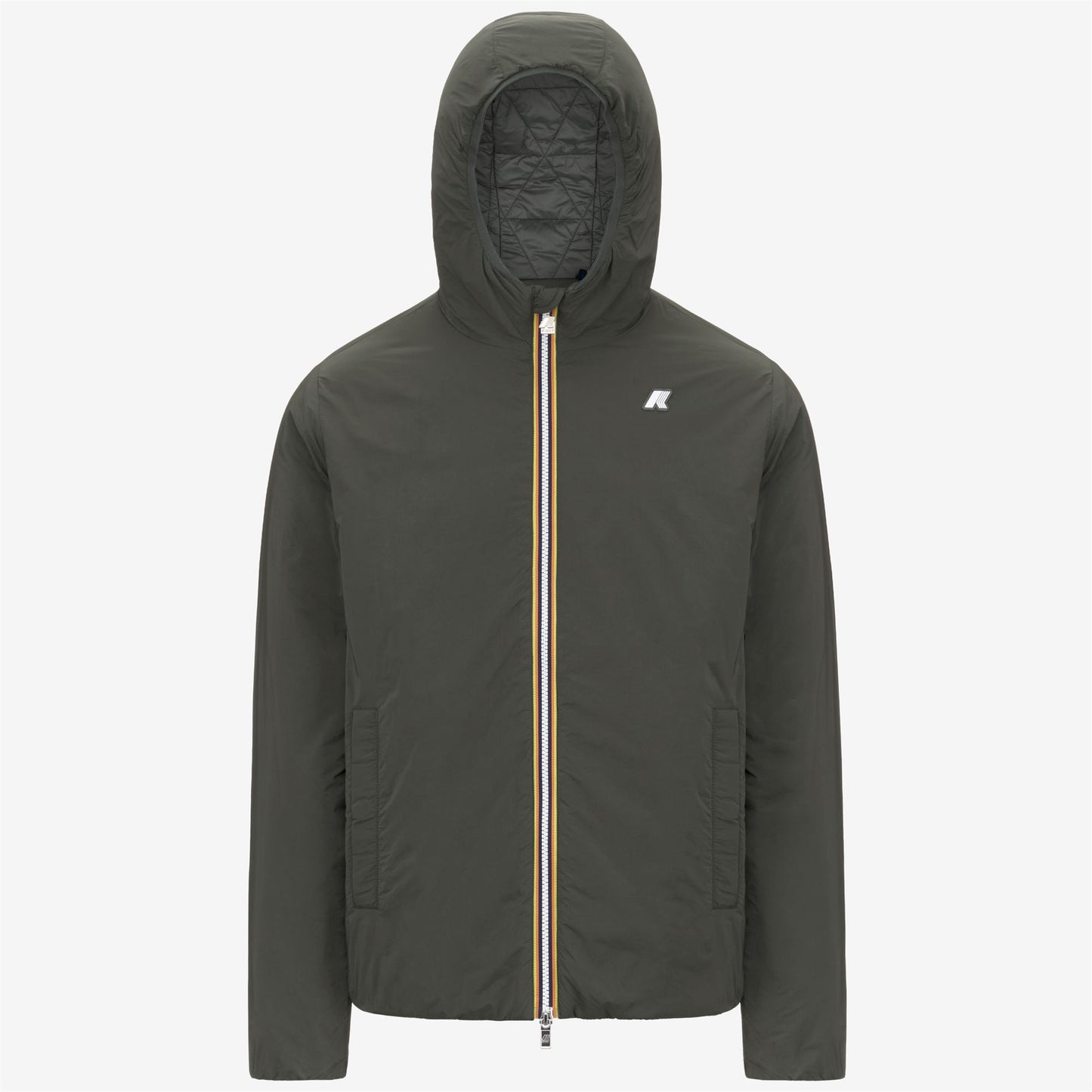 K-WAY JACK PLAIN WARM Green Blackish vista frontale prodotto