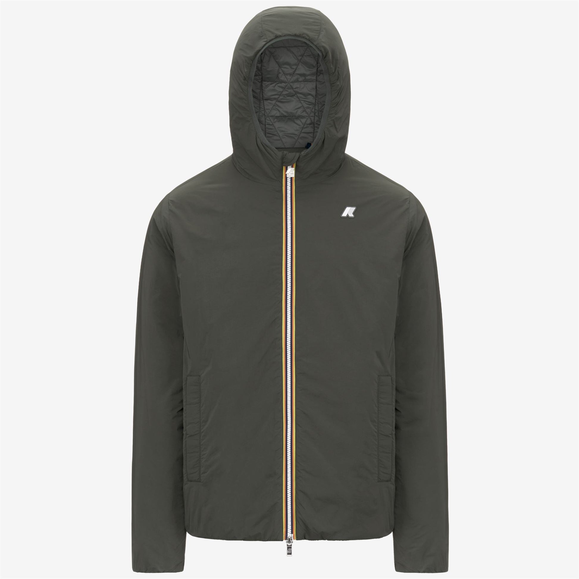 K-WAY JACK PLAIN WARM Green Blackish vista frontale prodotto