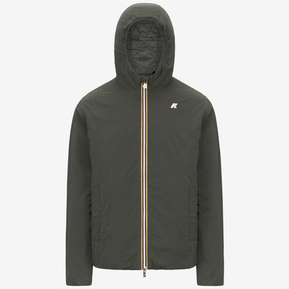 K-WAY JACK PLAIN WARM Green Blackish vista frontale prodotto