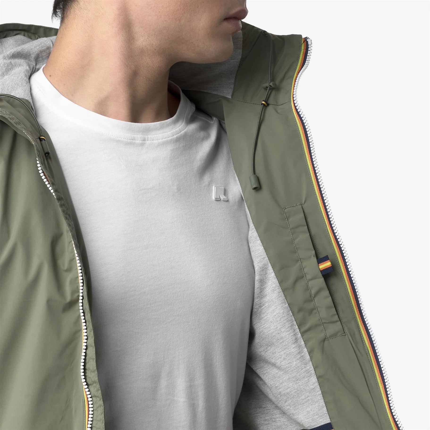 dettaglio interno fodera jersey K-Way Jack uomo