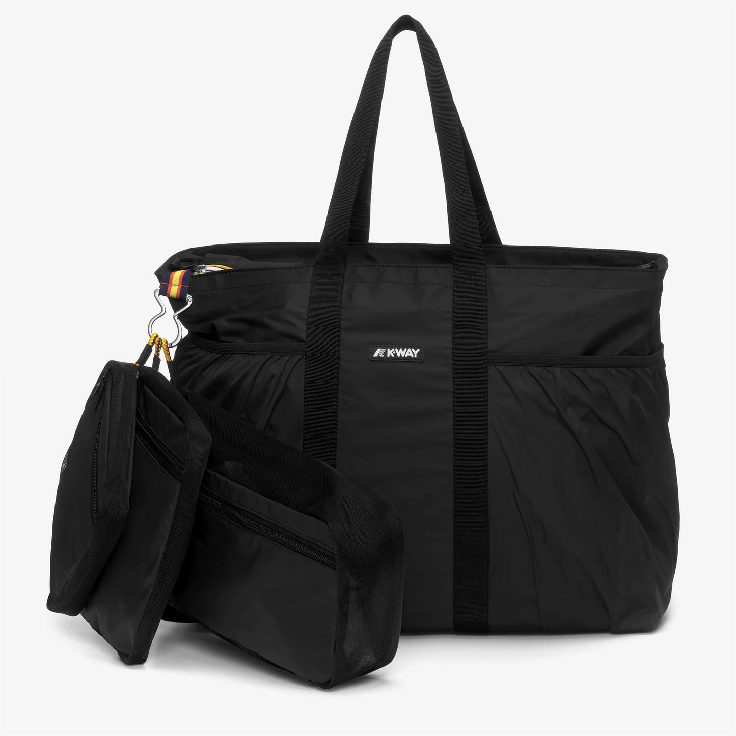 K-way Borsa donna Tote Impermeabile Versatile Unisex Nera e Grigia con Scomparti
