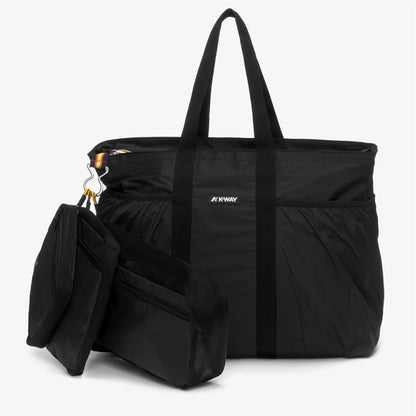 K-way Borsa donna Tote Impermeabile Versatile Unisex Nera e Grigia con Scomparti