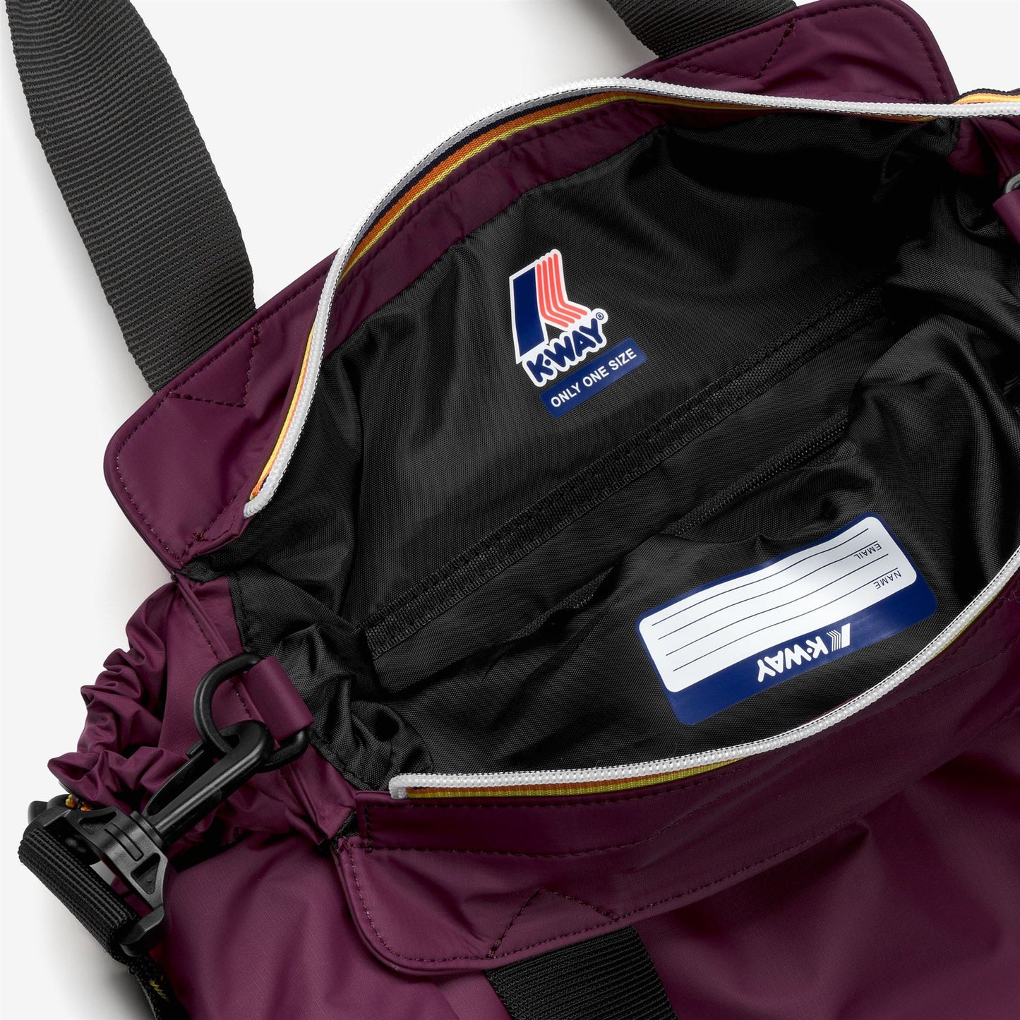 shopping bag k-way capiente con tasche laterali