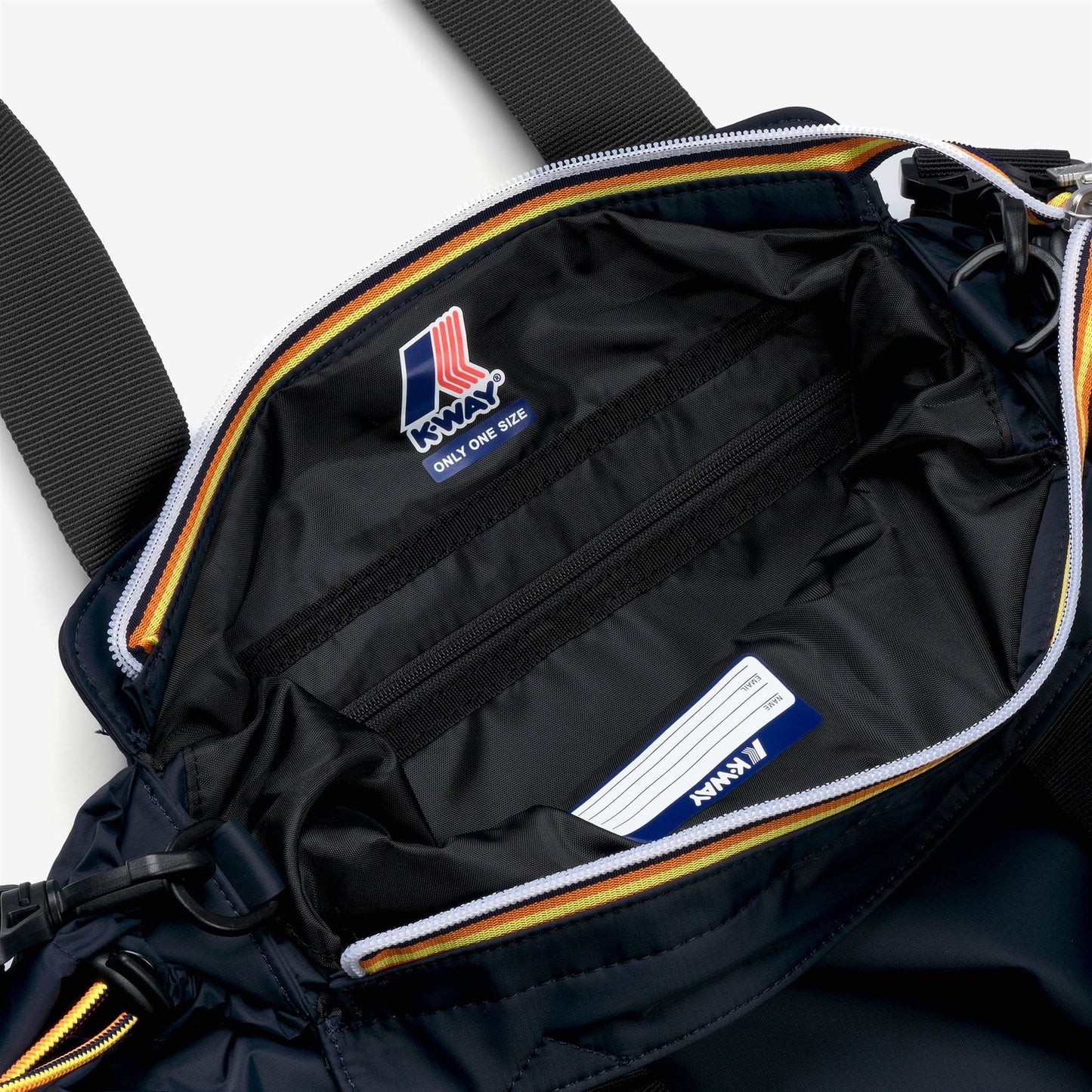 interno borsa k-way aisy con tasca zip e portachiavi