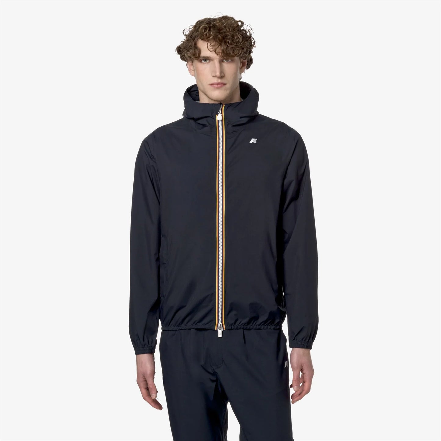 giacca K-Way Jack Stretch Dot uomo impermeabile blu navy