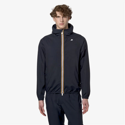 giacca K-Way Jack Stretch Dot uomo impermeabile blu navy