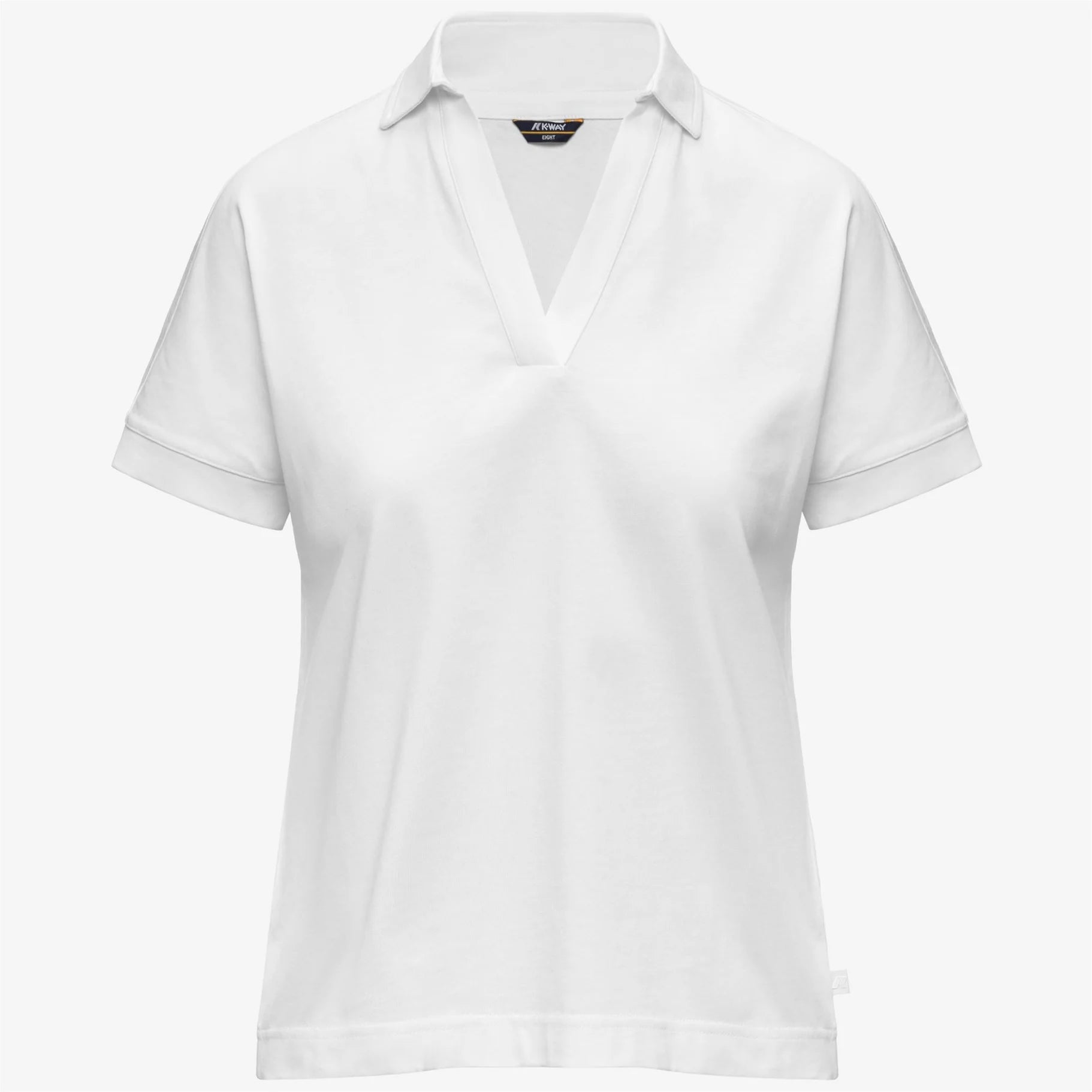 k-way polo donna iselie bianca vista frontale prodotto