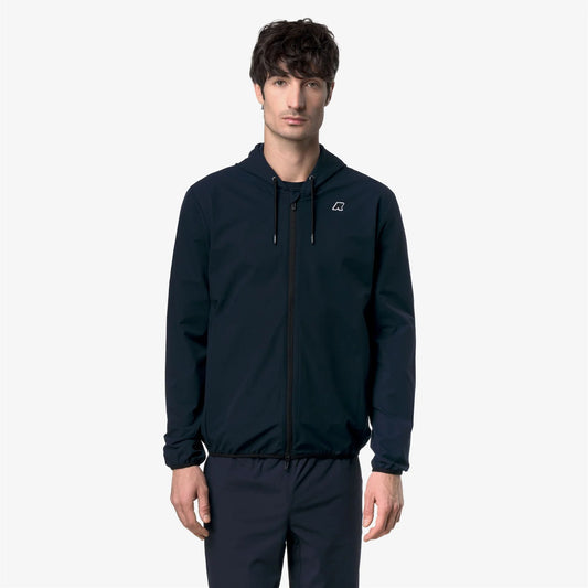 k-way journeer felpa unisex blu depth k5138fw fronte