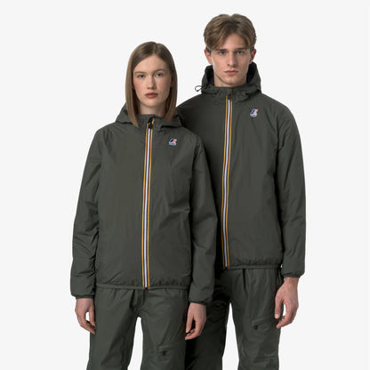 K-WAY Giubbino Uomo Intermedia Calda Unisex Verde Scuro con Materiali Riciclati K61273W