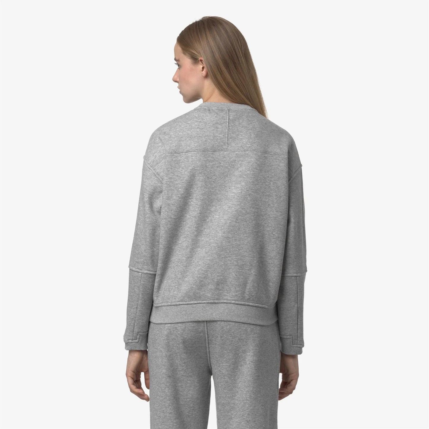 Kway felpa donna girocollo in pile di cotone spazzolato K6127MW AH1