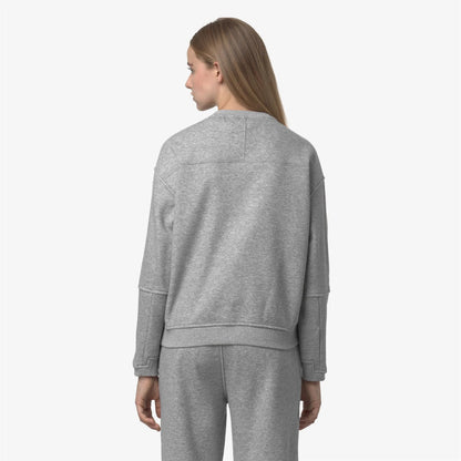Kway felpa donna girocollo in pile di cotone spazzolato K6127MW AH1
