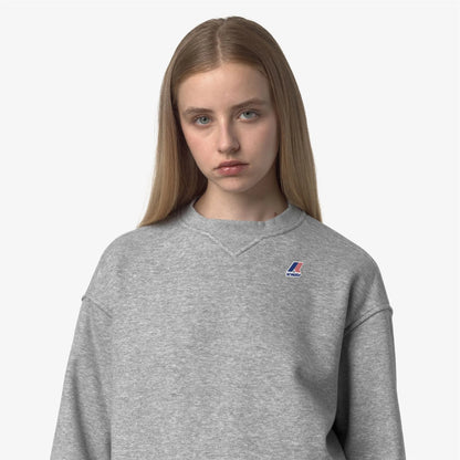 Kway felpa donna girocollo in pile di cotone spazzolato K6127MW AH1