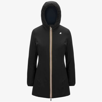 K-WAY Denise Capospalla donna Giacca Calda Reversibile Donna Nera Blu con Imbottitura Sintetica .K6128UW
