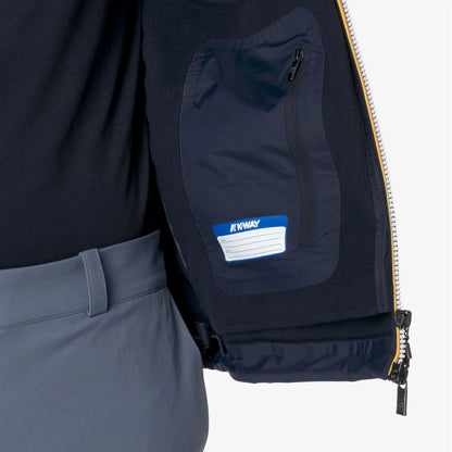 K-WAY Giacca Corto Uomo Urban Blu con Tre Strati di Resistenza all'Acqua Capospalla uomo Jacko Bonded