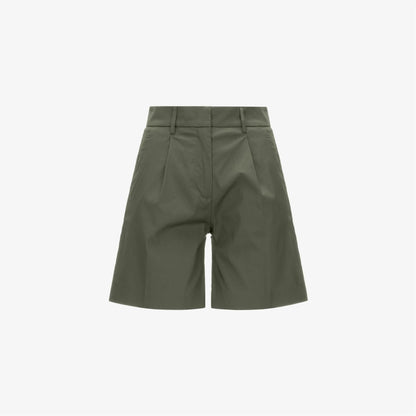 Bermuda K-Way donna chino verde militare vista frontale