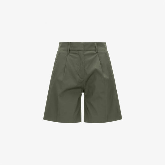 Bermuda K-Way donna chino verde militare vista frontale