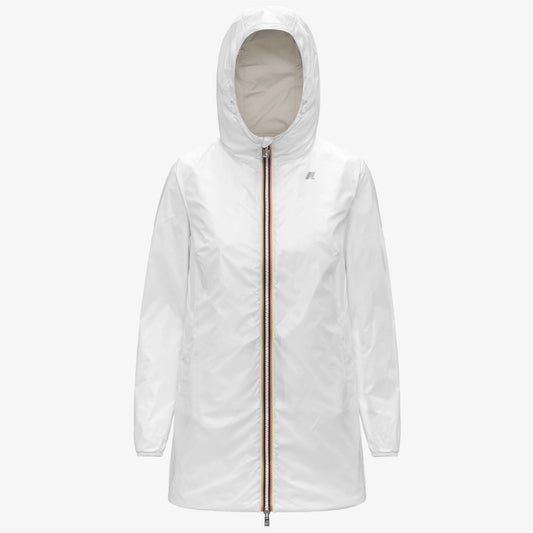 K-Way Sophie Giubbino Donna K7123MW AZJ Giacca Reversibile Impermeabile Media Lunghezza beige/white