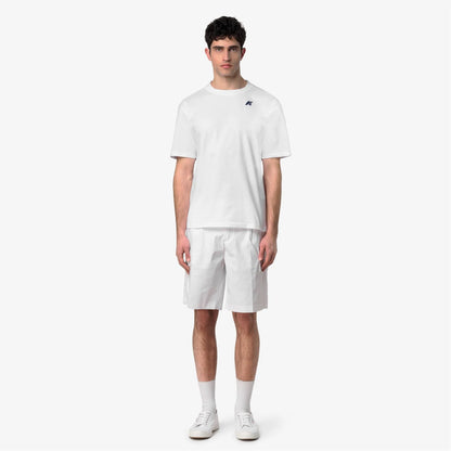 k-way t-shirt uomo solo wave bianca vista frontale