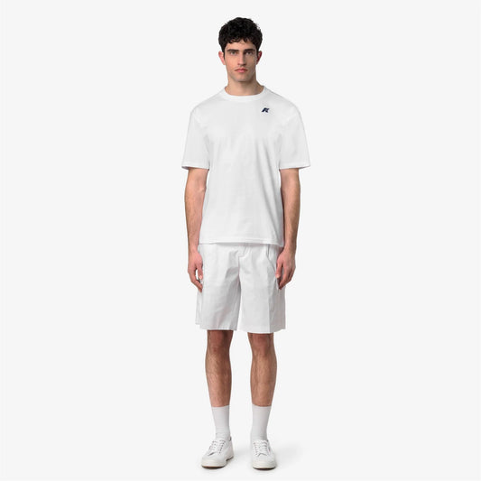 k-way t-shirt uomo solo wave bianca vista frontale