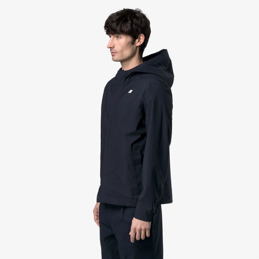 k-way jacko stretch 2l giacca uomo blu depth vista laterale